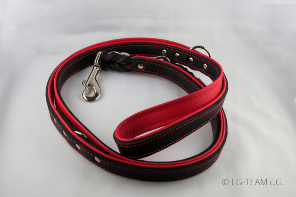 LG Hunde-Kollektion Leine rot-schwarz