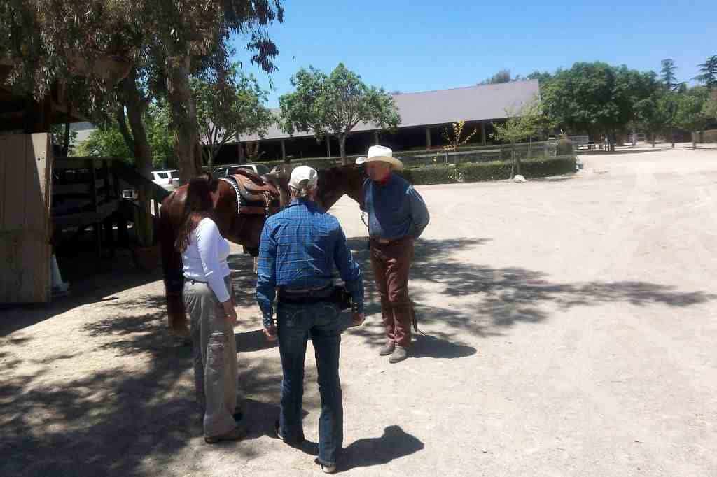 Monika mit LG Zaum zuhause bei Monty Roberts USA