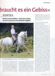 Pegasus präzise Dressurarbeit ohne Gebiss möglich