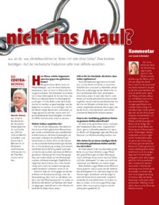 ReiterRevue Pro Contra Gebisslos Reiten Text 01