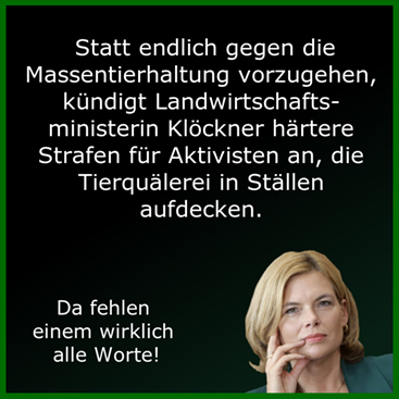 Aussage aus der Politik Tierschutz